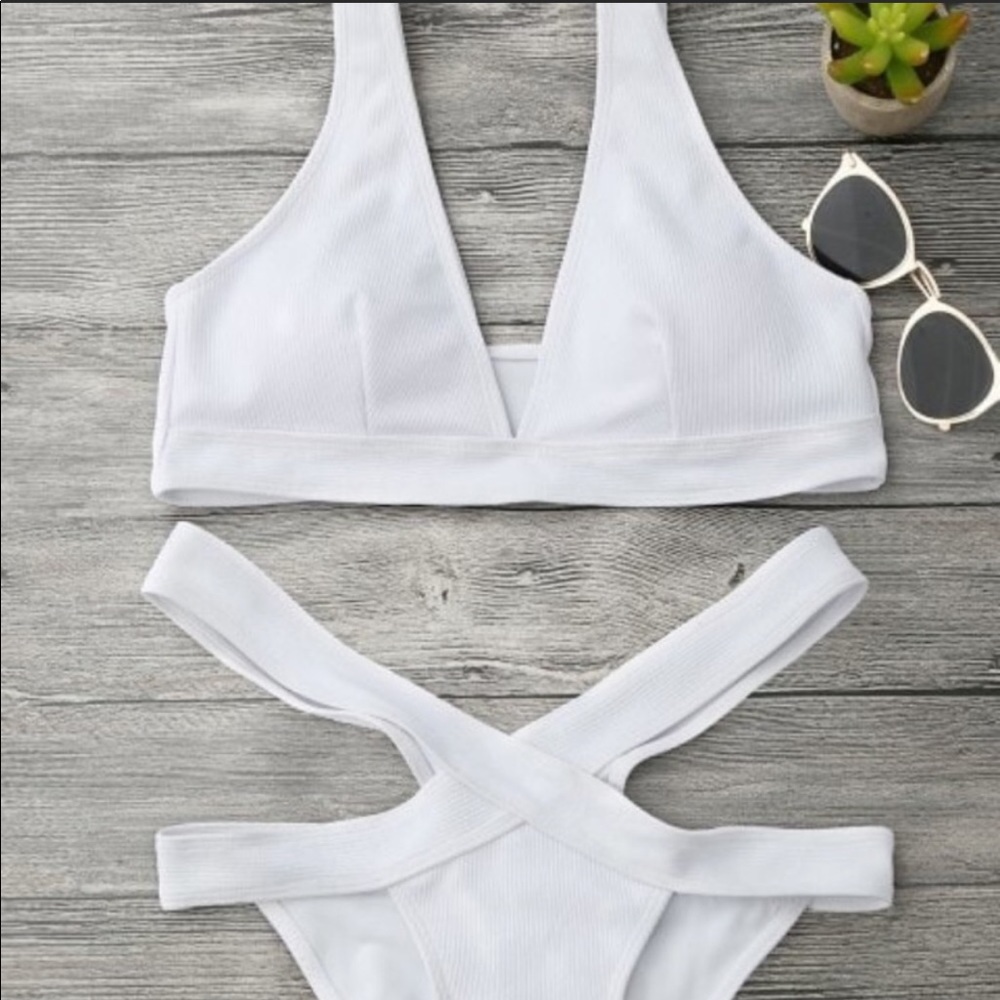 Zaful Swim | White Two-Piece Bikini